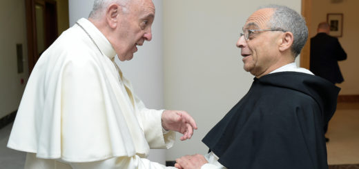 The Pope Franciscus meet the Master of Dominican Order