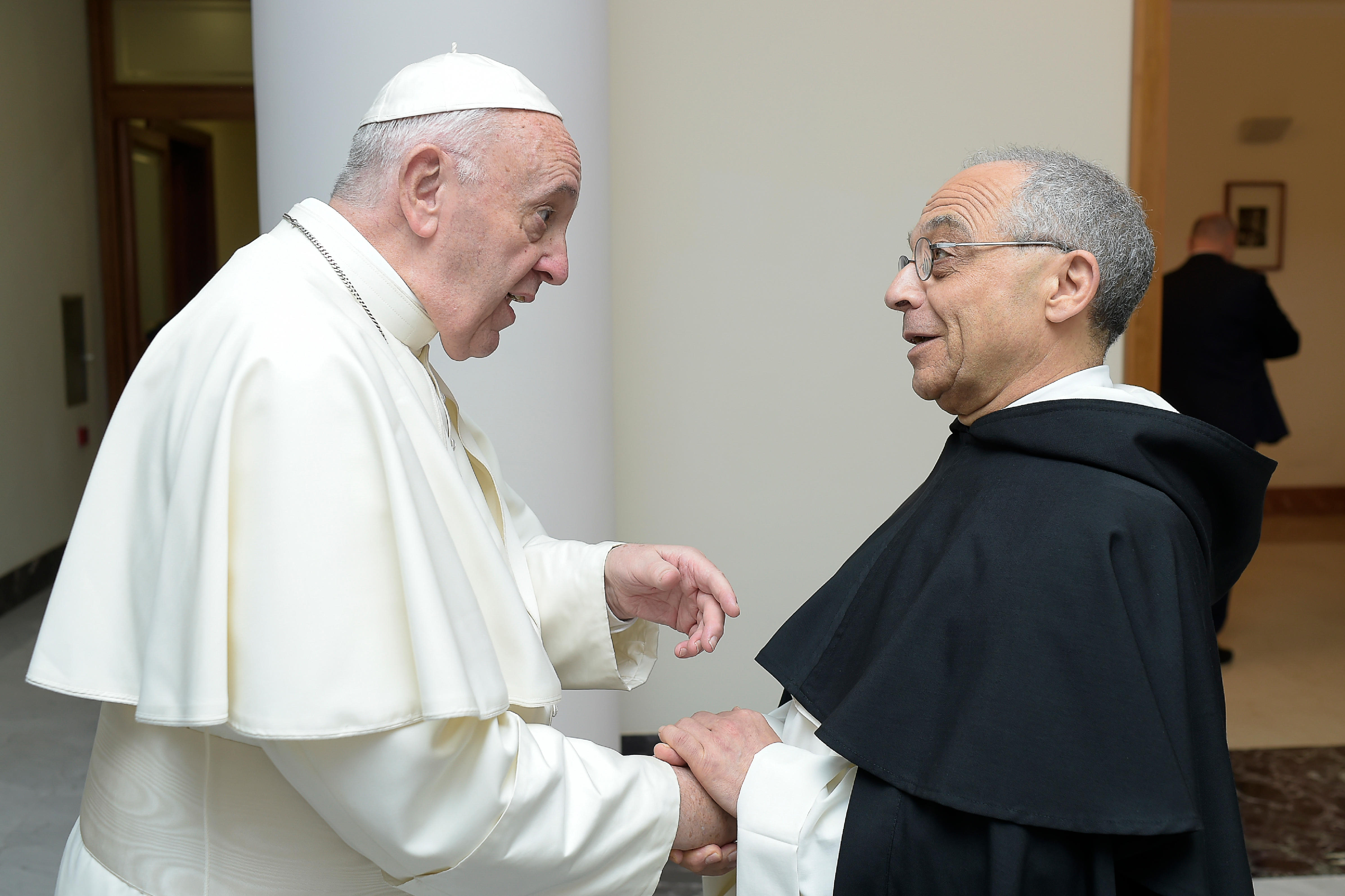 The Pope Franciscus meet the Master of Dominican Order